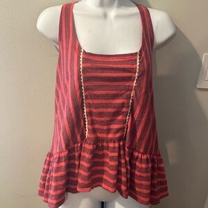 Lucky Brand Racerback High Low Swimwear Top Cover up Bikini Large New NWT